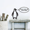Oakdene Designs Wall Stickers Bertie The Penguin Personalised Wall Sticker