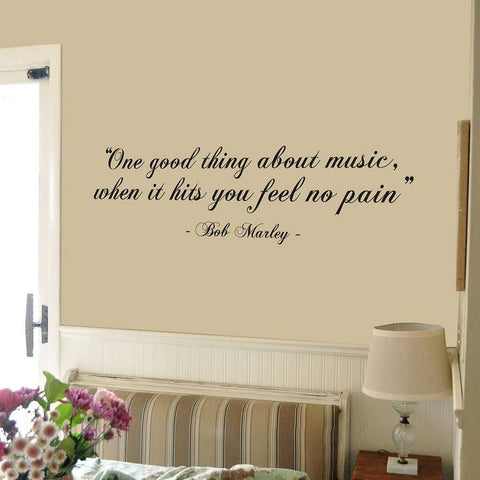 Bob Marley 'Good Thing…' Quote Wall Sticker - Oakdene Designs - 1