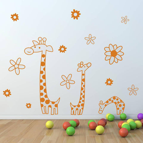 Children's Giraffe Wall Sticker Set - Oakdene Designs