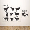Climbing Goats Wall Sticker Set - Oakdene Designs - 4