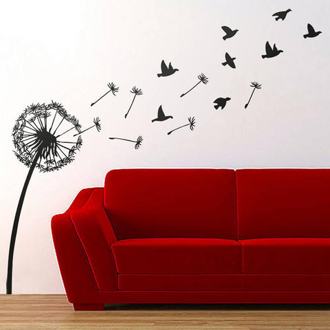 Dandelion And Birds Wall Sticker - Oakdene Designs - 1