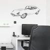 E Type Front Sports Car Vinyl Wall Sticker - Oakdene Designs - 2