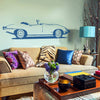 E Type Sports Car Vinyl Wall Sticker - Oakdene Designs - 2