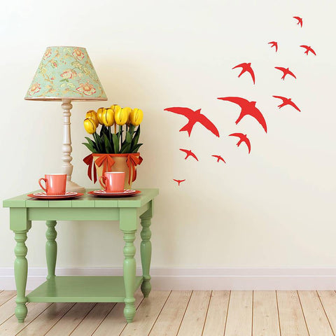 Flock Of Swifts Vinyl Wall Sticker - Oakdene Designs - 1