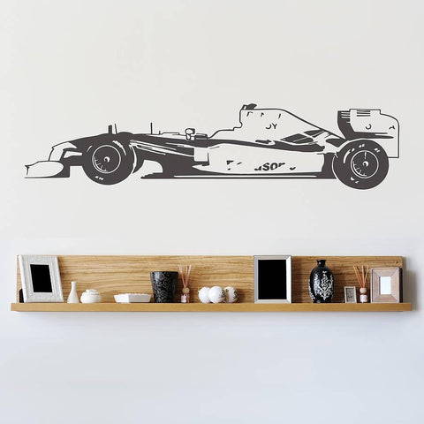 Formula One Racing Car Vinyl Wall Sticker - Oakdene Designs - 1