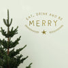 Gold 'Eat, Drink And Be Merry' Wall Sticker - Oakdene Designs - 1