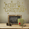 Gold 'Merry Christmas' Wall Sticker - Oakdene Designs - 1
