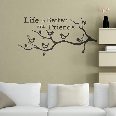 'Life Is Better With Friends' Wall Sticker - Oakdene Designs - 1