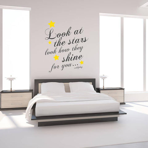 'Look At The Stars Coldplay' Wall Sticker - Oakdene Designs - 1