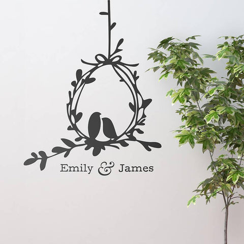 Love Birds Vinyl Wall Sticker - Oakdene Designs - 1