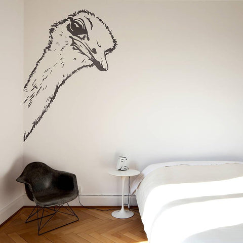 Ostrich Head Wall Sticker - Oakdene Designs - 1
