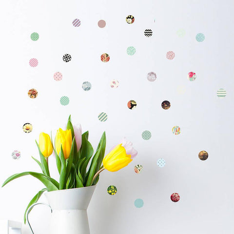'Patterned Polka Dots' Wall Sticker Set - Oakdene Designs - 1