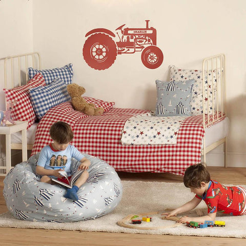 Personalised Children's Tractor Wall Sticker - Oakdene Designs