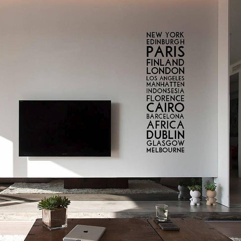 'Personalised Destination' Wall Sticker - Oakdene Designs - 1