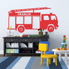 Personalised Fire Engine Vinyl Wall Sticker - Oakdene Designs - 3