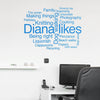 Personalised 'Likes' Word Cloud Wall Sticker - Oakdene Designs - 1