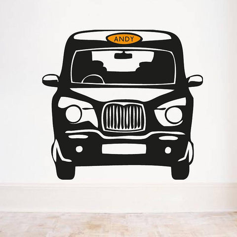 Personalised London Cab Front Wall Sticker - Oakdene Designs