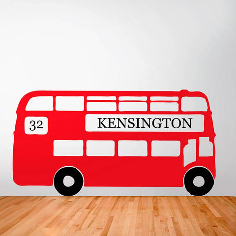 Personalised Retro London Bus Wall Sticker - Oakdene Designs