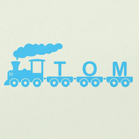 Personalised Train Vinyl Wall Sticker - Oakdene Designs