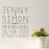 Personalised Wedding Wall Sticker - Oakdene Designs - 2
