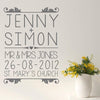 Personalised Wedding Wall Sticker - Oakdene Designs - 1