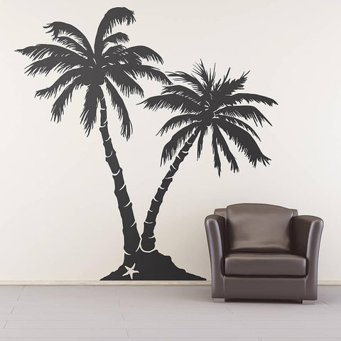 Palm Tree Beach Wall Sticker - Oakdene Designs