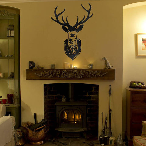 Stag's Head Wall Sticker - Oakdene Designs