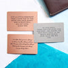 Oakdene Designs Wallet Cards Personalised Metal Wallet Card