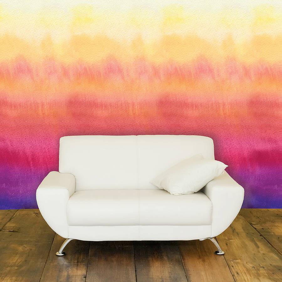 Rainbow Watercolour Self Adhesive Wallpaper - Oakdene Designs - 4